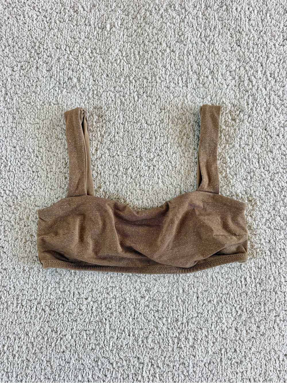 Nordstorm glittery bronze scoop bikini